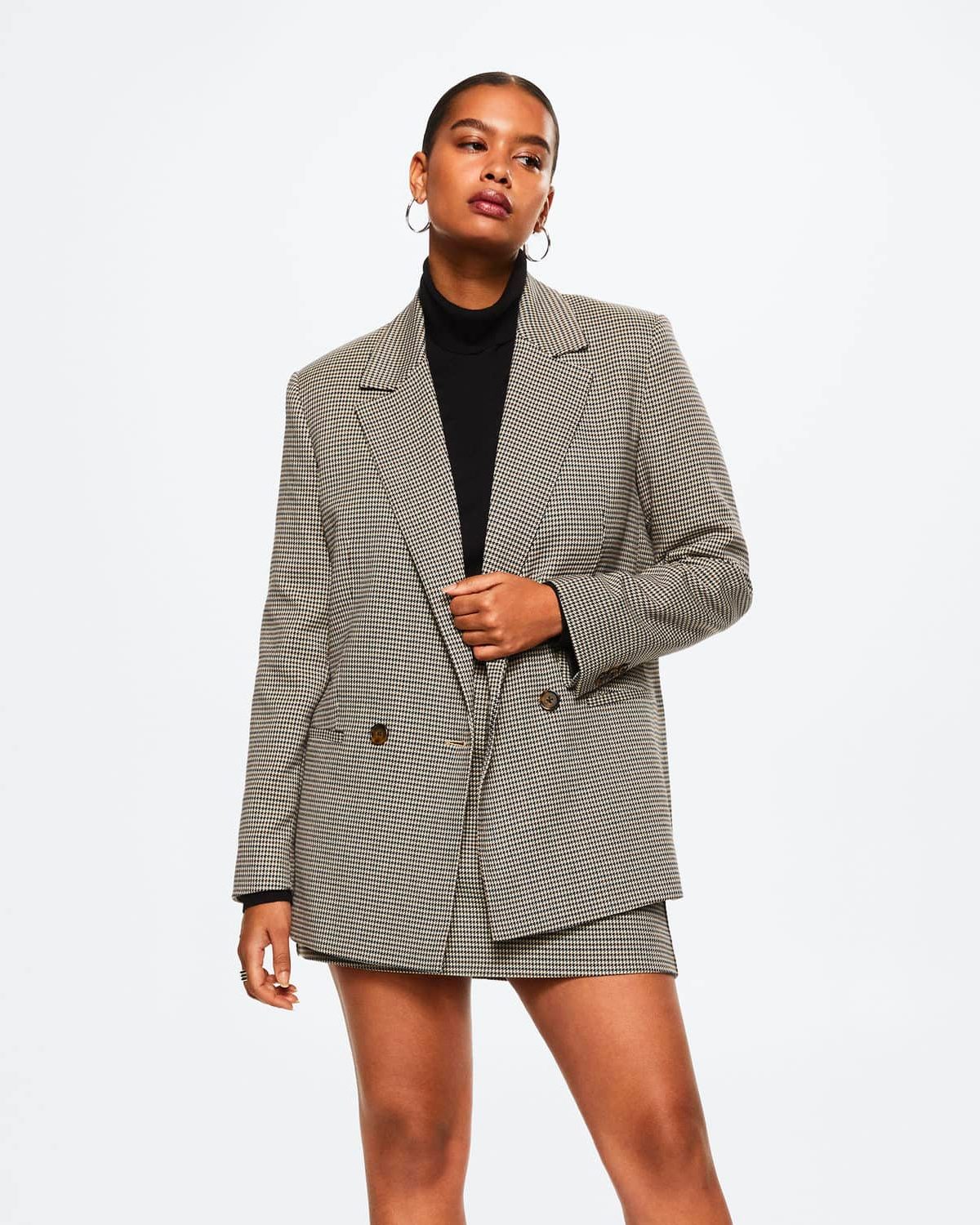 Wrap check suit jacket - Image 2